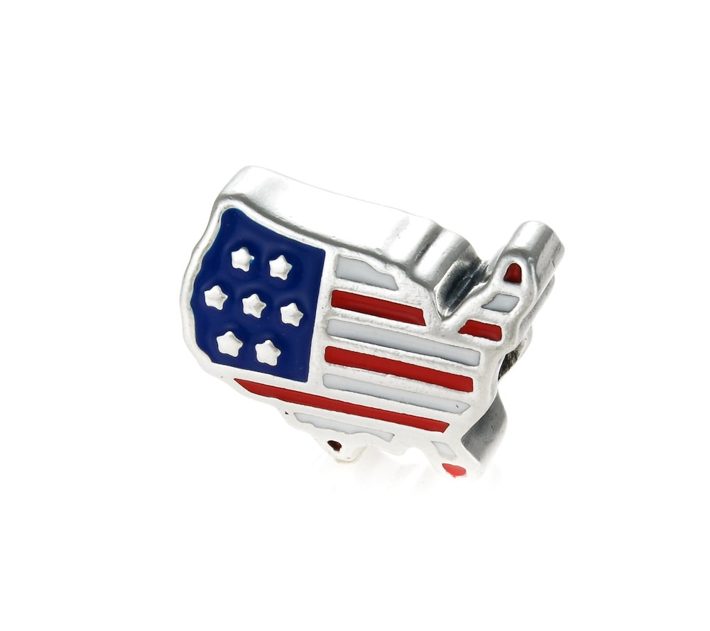 Pandora Silver United States Charm 791272ENMX John Greed Jewellery