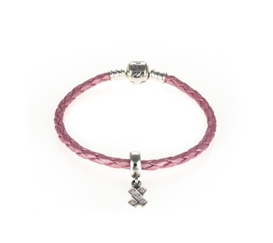 Pandora Breast Cancer Awareness Ribbon Complete Leather ...