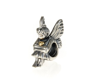 PANDORA Silver & 14ct Gold Fairy Pixie Charm 791206 | John Greed Jewellery