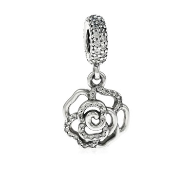 PANDORA Rose silver dangle with cubic zirconia 791526CZ | John Greed ...