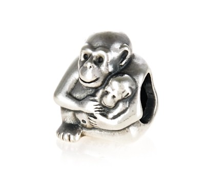 Pandora Silver Monkey Mother & Baby Charm 790422 | John Greed Jewellery