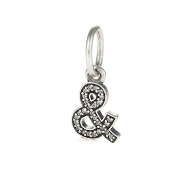 Pandora Silver Ampers& Pendant Charm 791305CZ | John Greed Jewellery