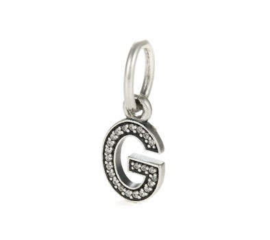 PANDORA Letter G Pendant Charm 791319CZ | John Greed Jewellery