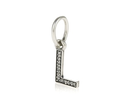 PANDORA Letter L Pendant Charm 791324CZ | John Greed Jewellery